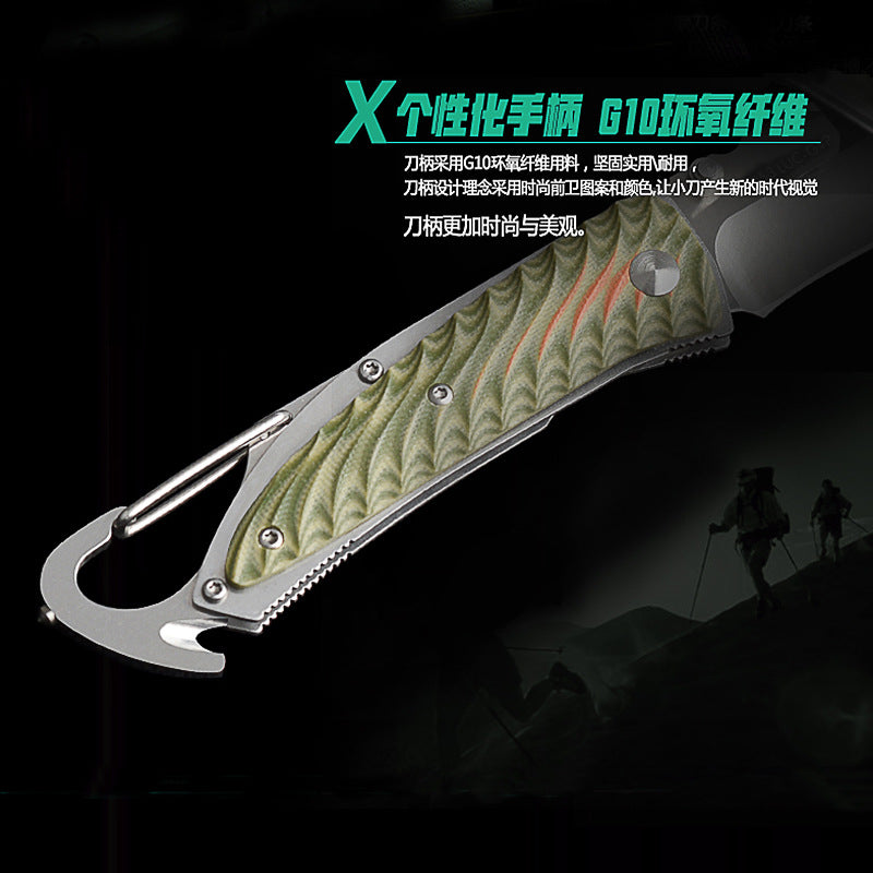 Premium Portable Folding Filed Knife with 12C27 Stainless Steel Blade and G10 Handle | Durable, Lightweight, and Versatile EDC Survival Tool