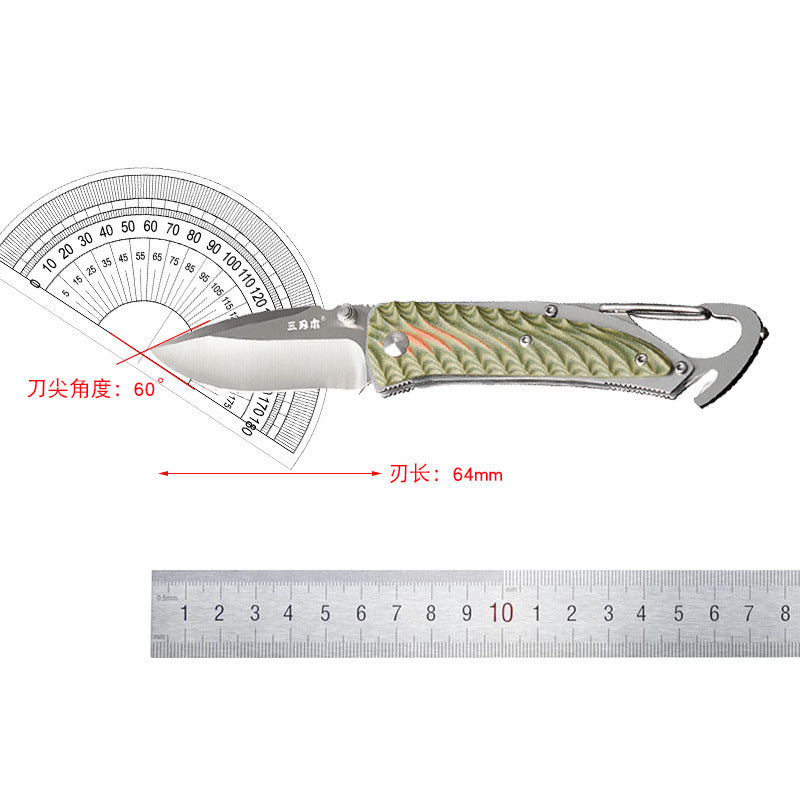 Premium Portable Folding Filed Knife with 12C27 Stainless Steel Blade and G10 Handle | Durable, Lightweight, and Versatile EDC Survival Tool