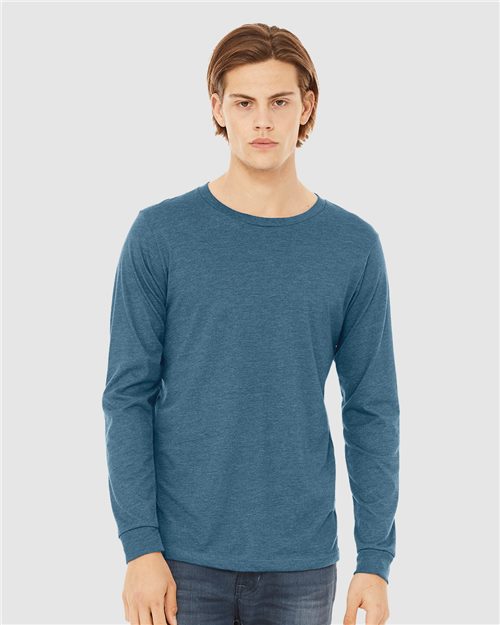 BELLA + CANVAS - Heather CVC Long Sleeve Tee - 3501CVC-0
