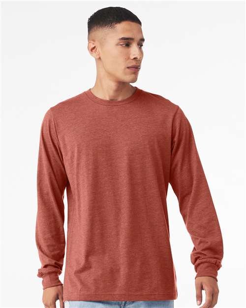 BELLA + CANVAS - Heather CVC Long Sleeve Tee - 3501CVC-8
