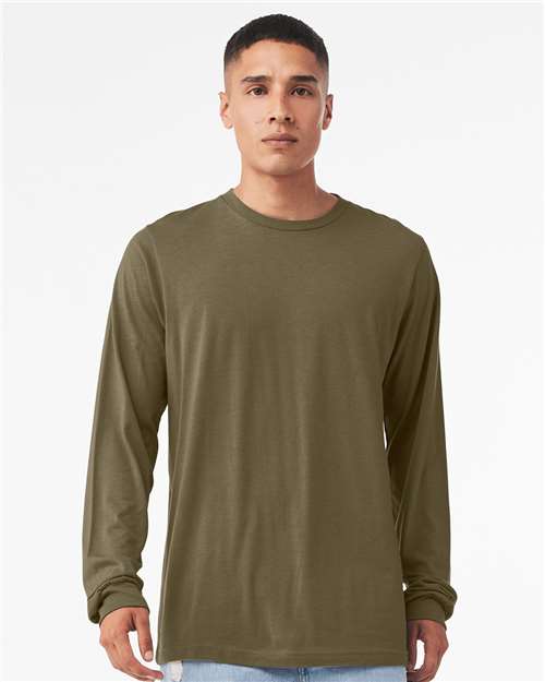 BELLA + CANVAS - Heather CVC Long Sleeve Tee - 3501CVC-21