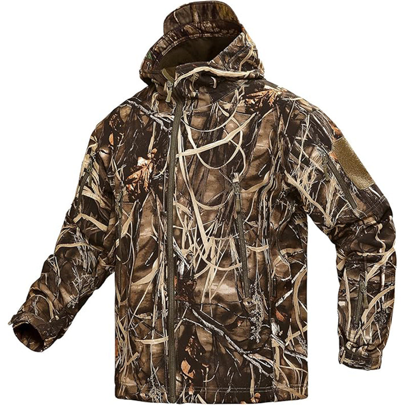 Hunting Jacket for Men Quiet Hunting Camouflage Clothing Hoodie Camo Coat-5