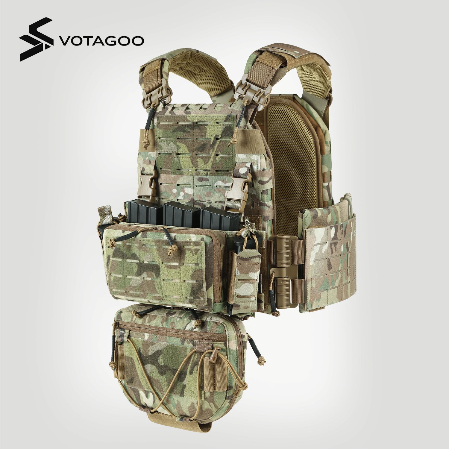 VOTAGOO® Adjustable Tactical Vest with Admin Drop Pouch