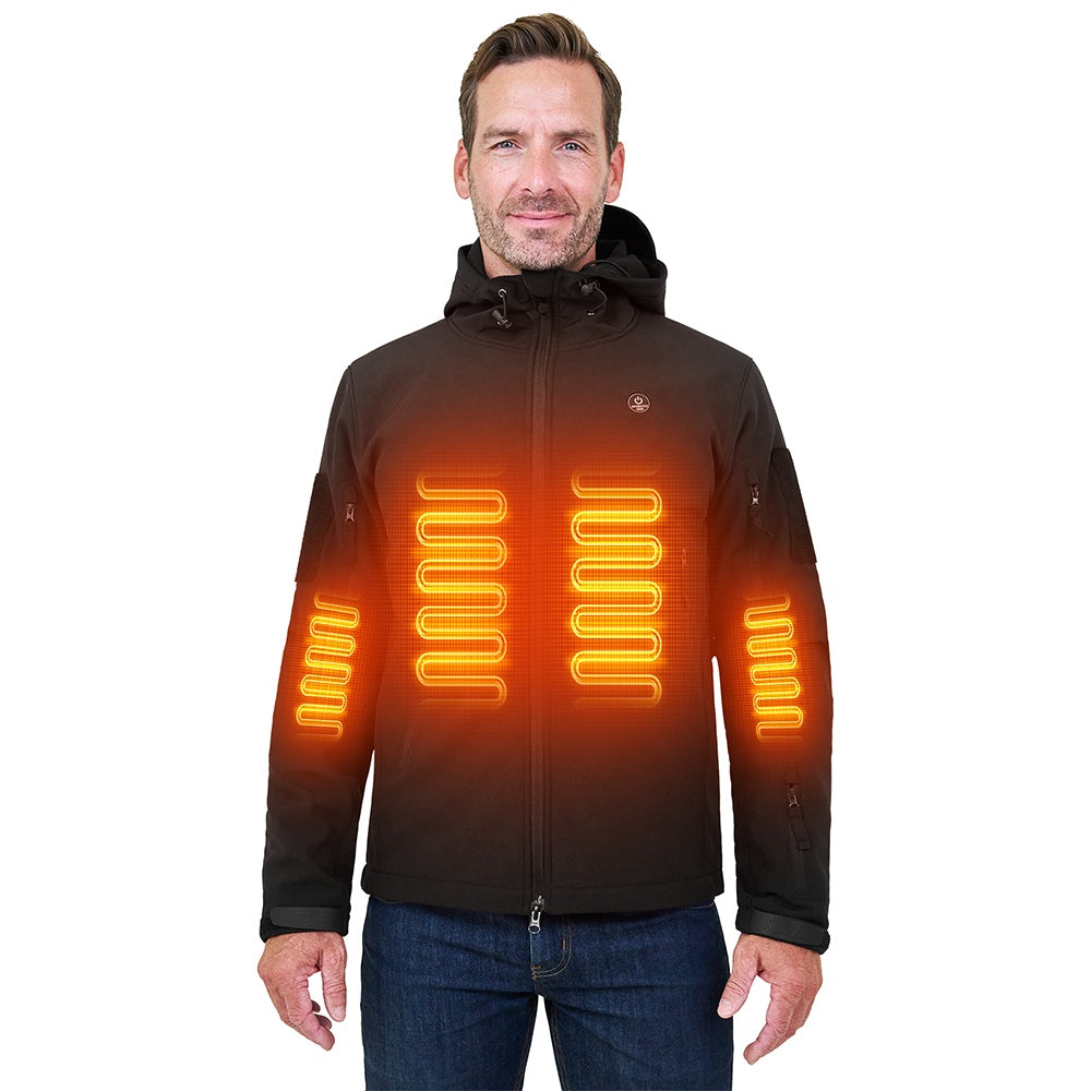 ANTARCTICA GEAR Heated Jacket for Men and Women, Winter Coat Soft Shell Heating Hood Jacket-0
