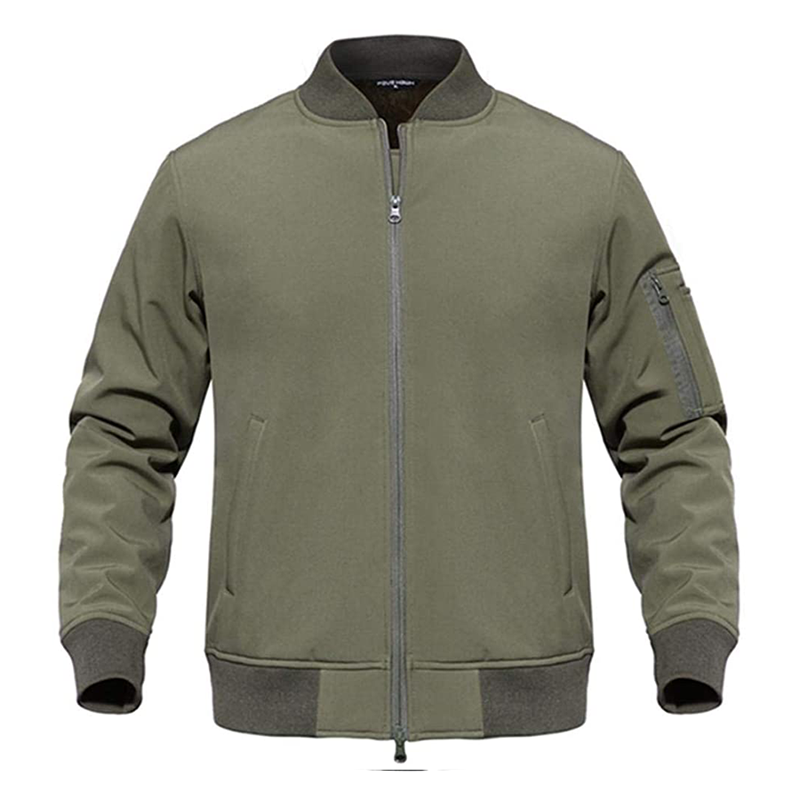 Startaike Mens Warm Full Zip Long Sleeve Bomber Flight Jacket-0