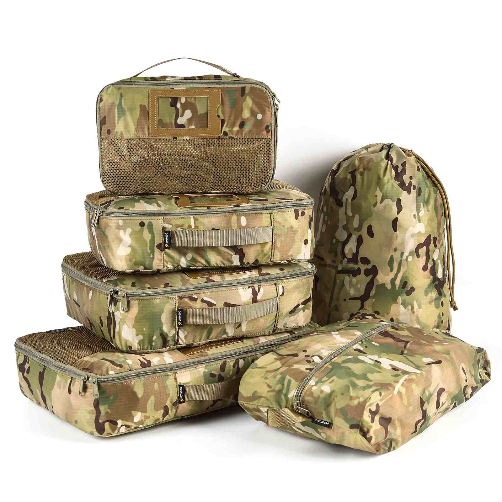 Votagoo Tactical Packing Cubes 6 Packs Lightweight Luggage Set Packing-0
