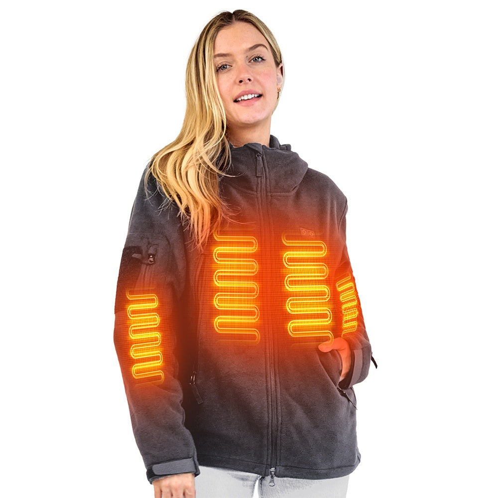 ANTARCTICA GEAR Heated Jacket, Polar Fleece Coat for Women-0