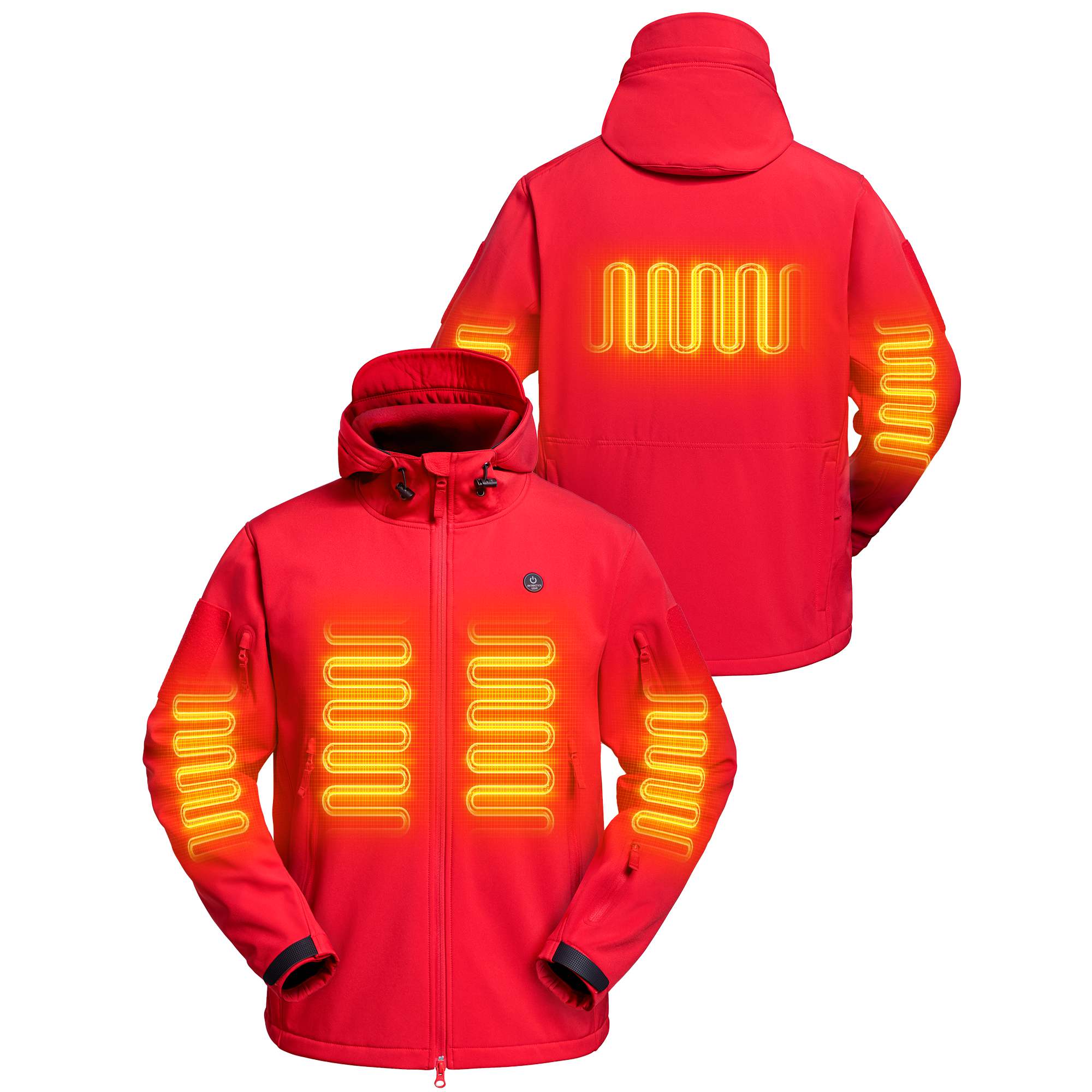 ANTARCTICA GEAR Heated Jacket for Men and Women, Winter Coat Soft Shell Heating Hood Jacket-6