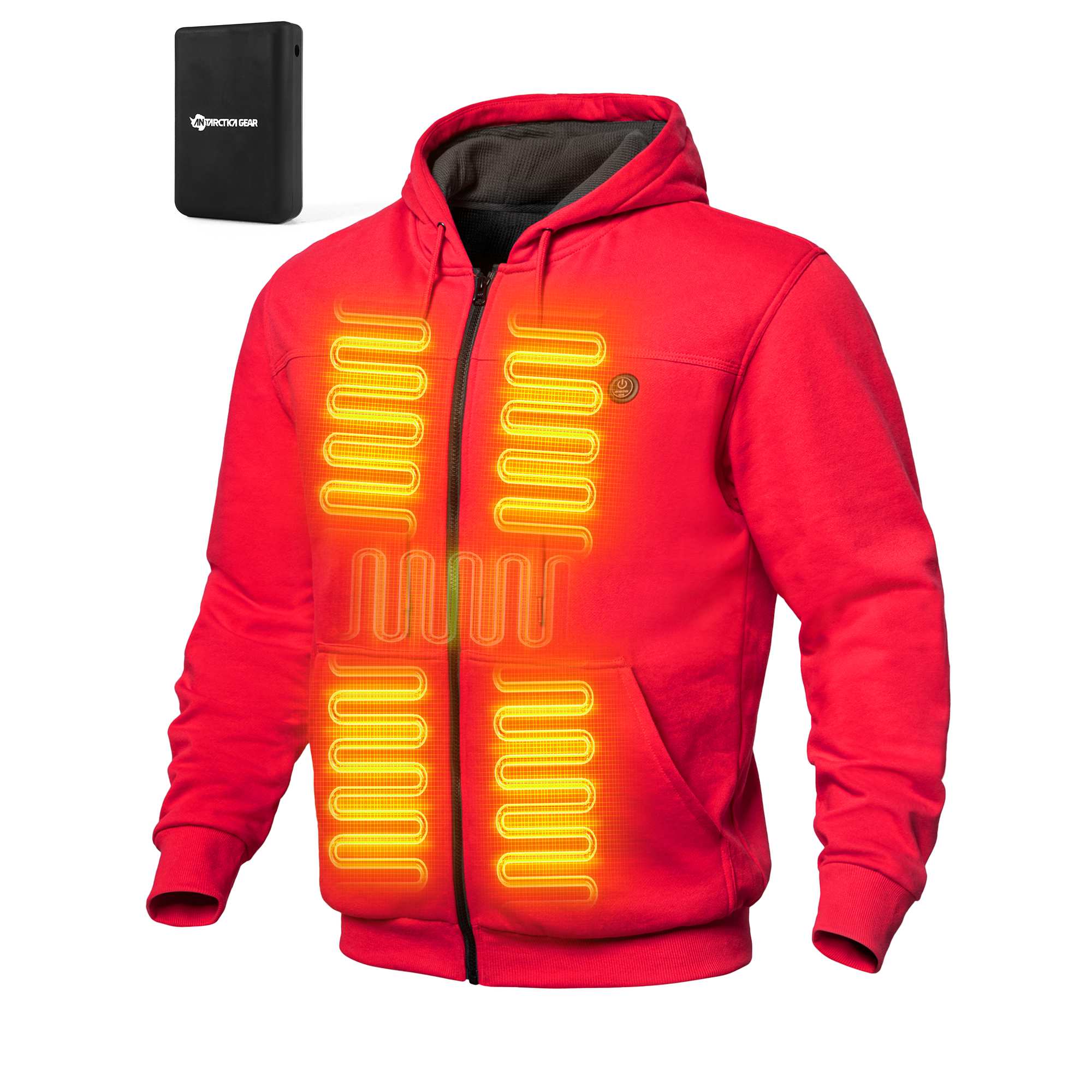 ANTARCTICA GEAR Heated Hoodie Sweater for Men with 12V 20000mAh Battery Pack-5