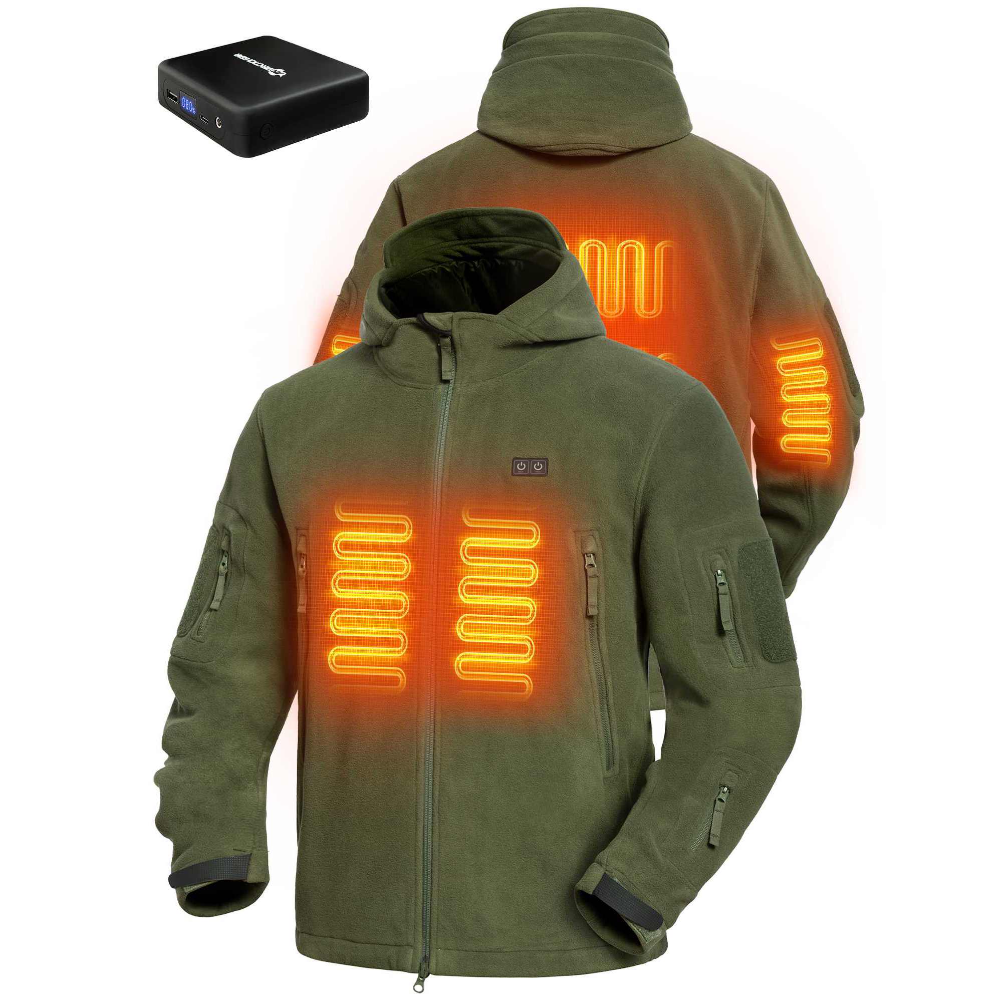 ANTARCTICA GEAR Heated Jacket, Polar Fleece Coat for Women-6