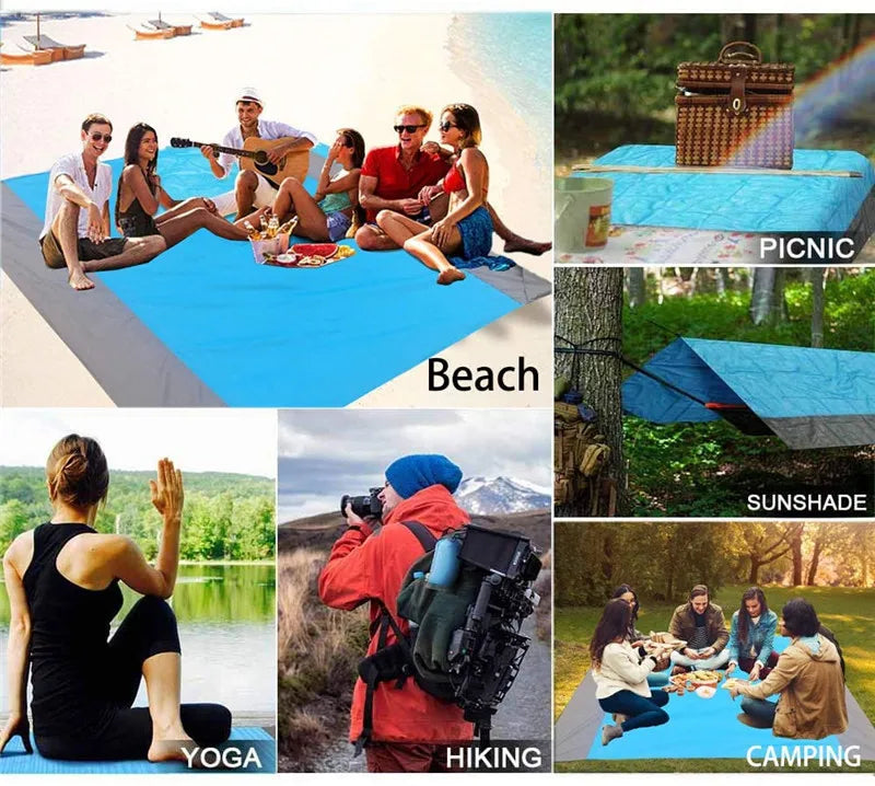 Waterproof Pocket Blanket for Outdoor Picnic (200x210cm)