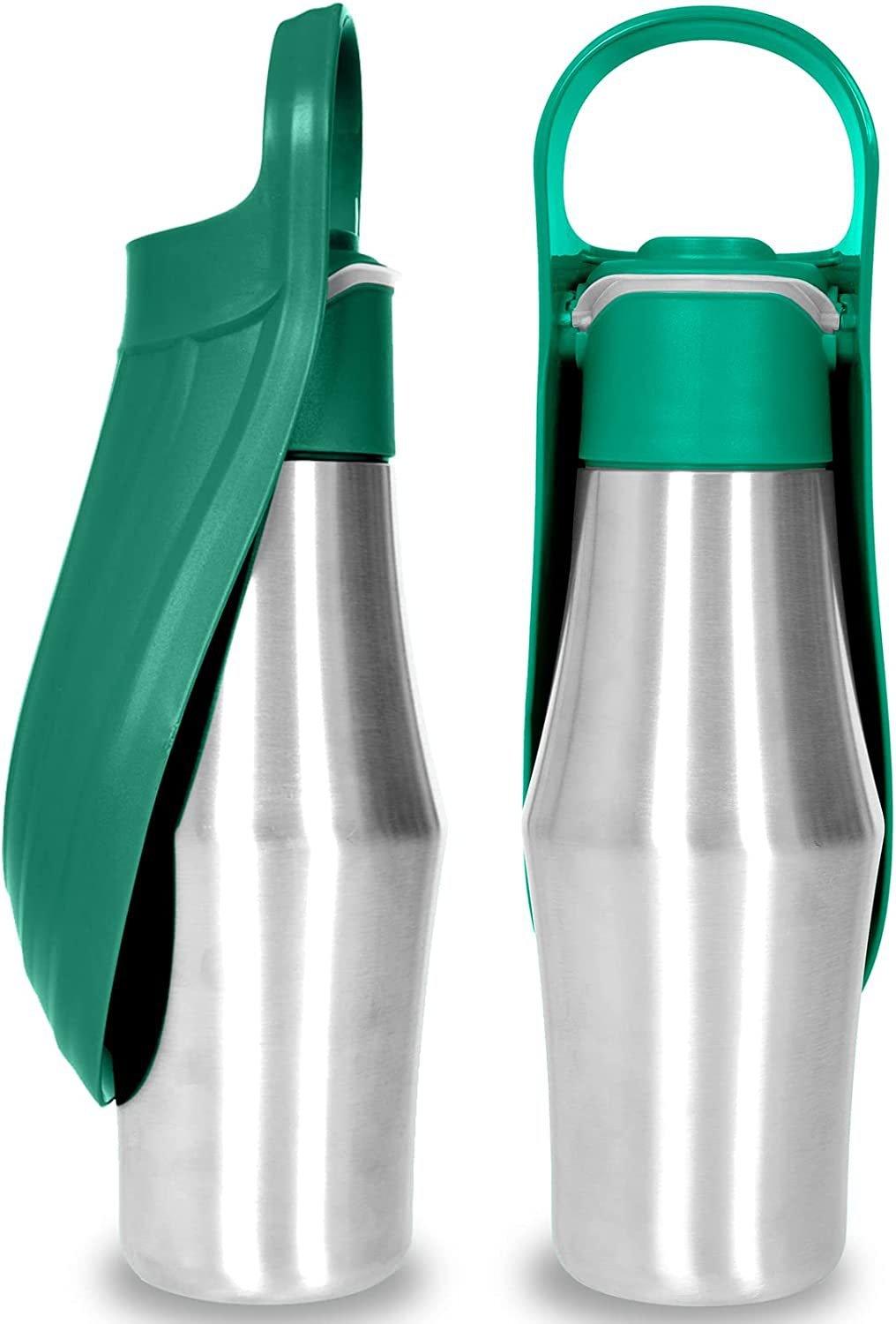 2024 New Portable Pet Dog Water Bottle Soft Silicone Leaf Design For Dog Pets Outdoor Travel Drinking Bowls Water Dispenser