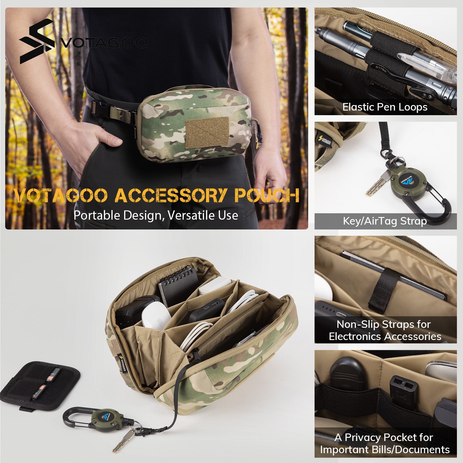 VOTAGOO® Electronic Organizer Accessory Tech Pouch for MacBook