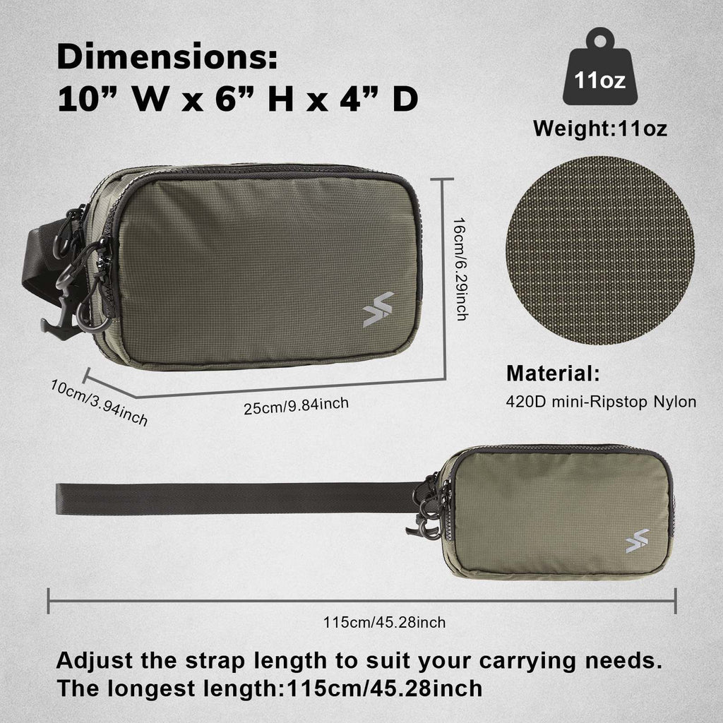 Concealed Carry Waist Bag – 420D Nylon Water-Resistant Fanny Pack-3