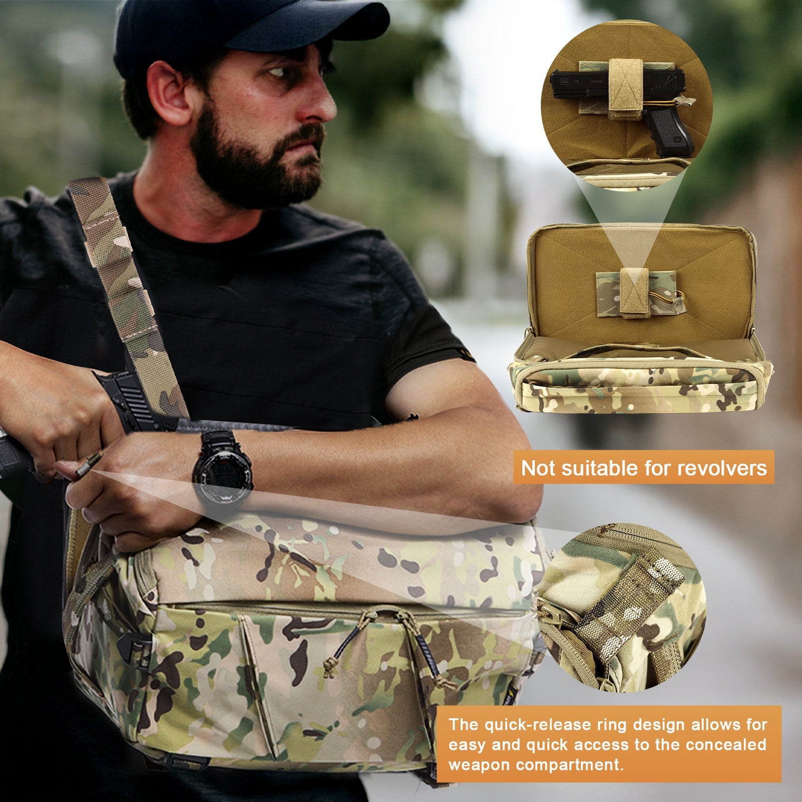 VOTAGOO® 13L Tactical Sling Bag