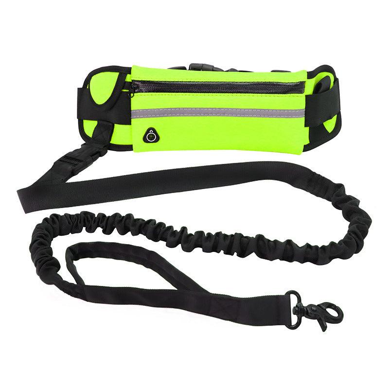 Ultimate Hands-Free Dog Leash Belt With Bungee Leash, Phone Pocket, And Water Bottle Holder