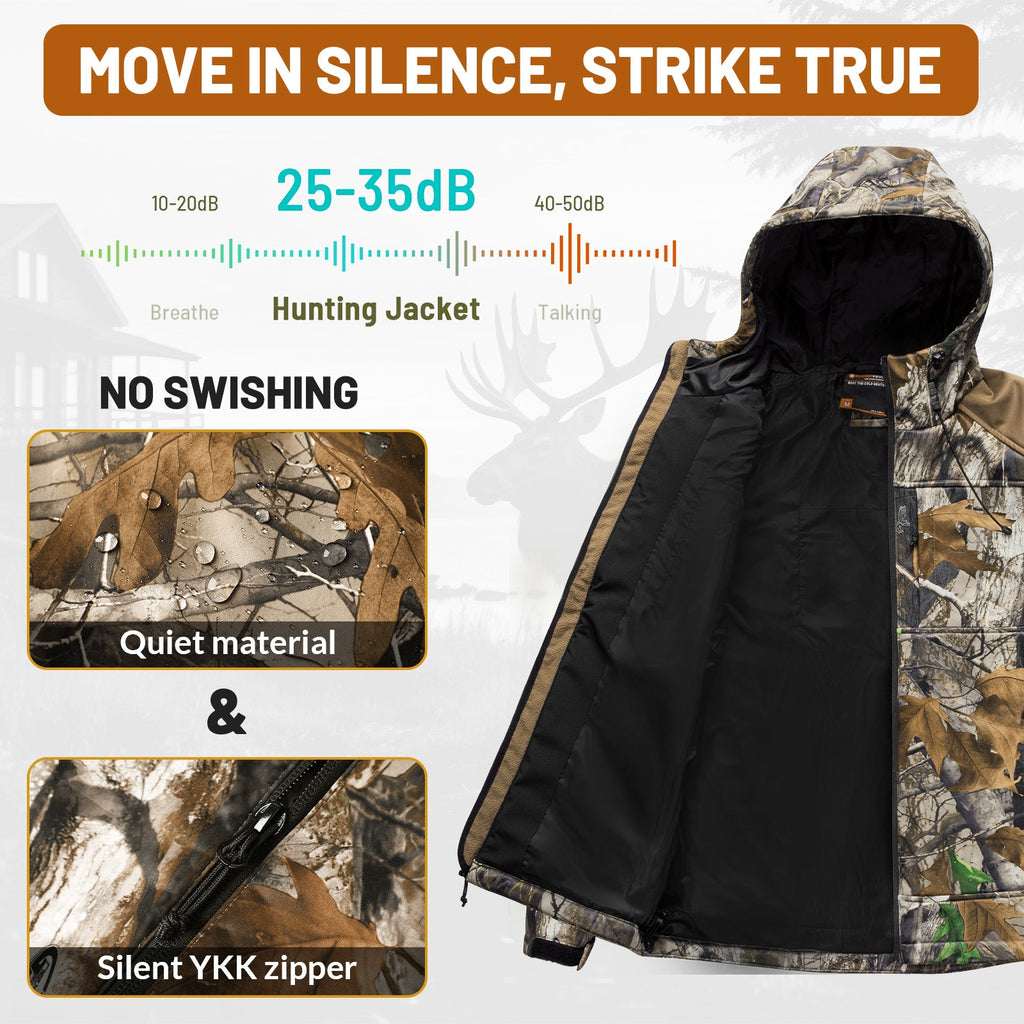 ANTARCTICA GEAR Heated Hunting Jacket for Men with 12V 15000mAh Battery Pack