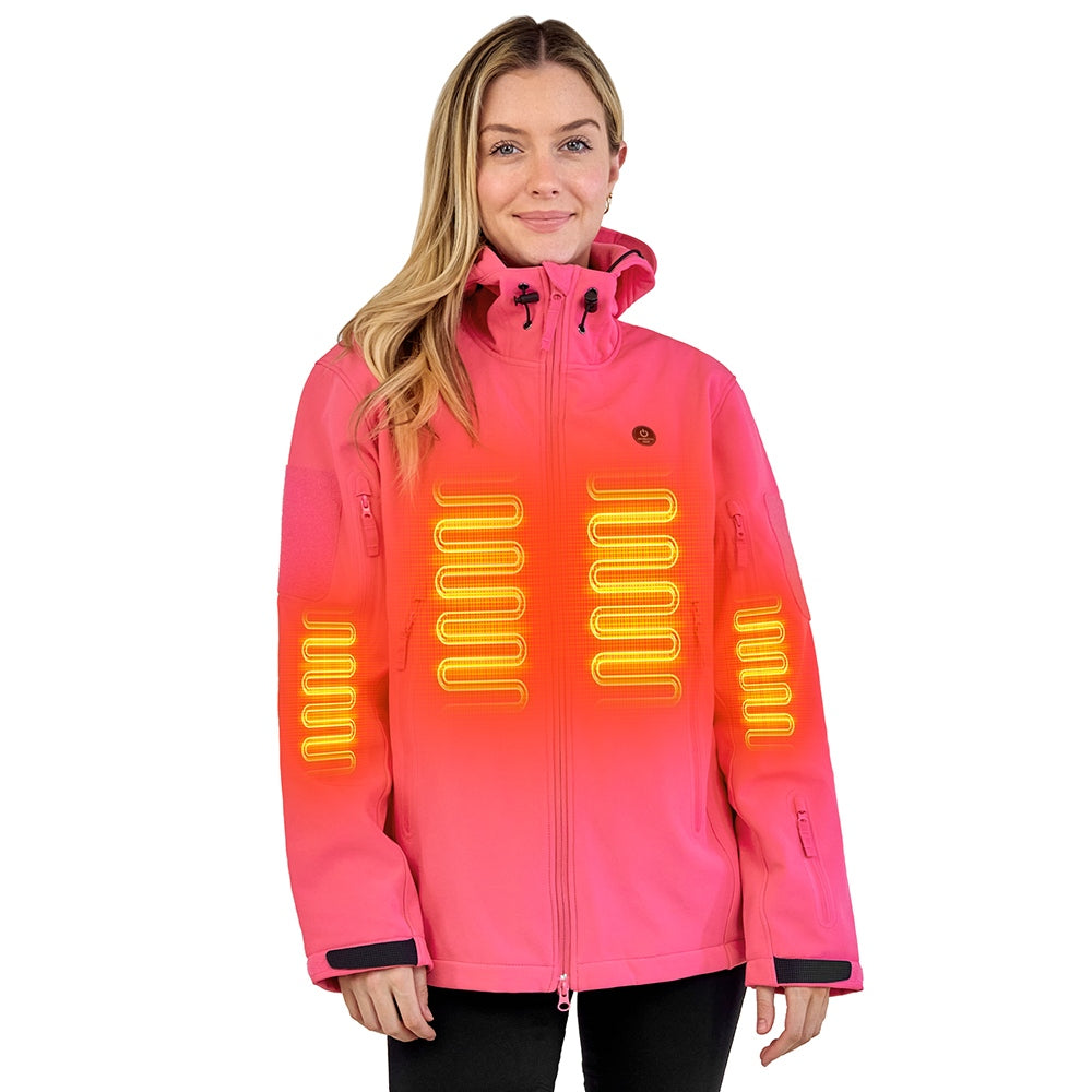 ANTARCTICA GEAR Heated Jacket for Men and Women, Winter Coat Soft Shell Heating Hood Jacket-9