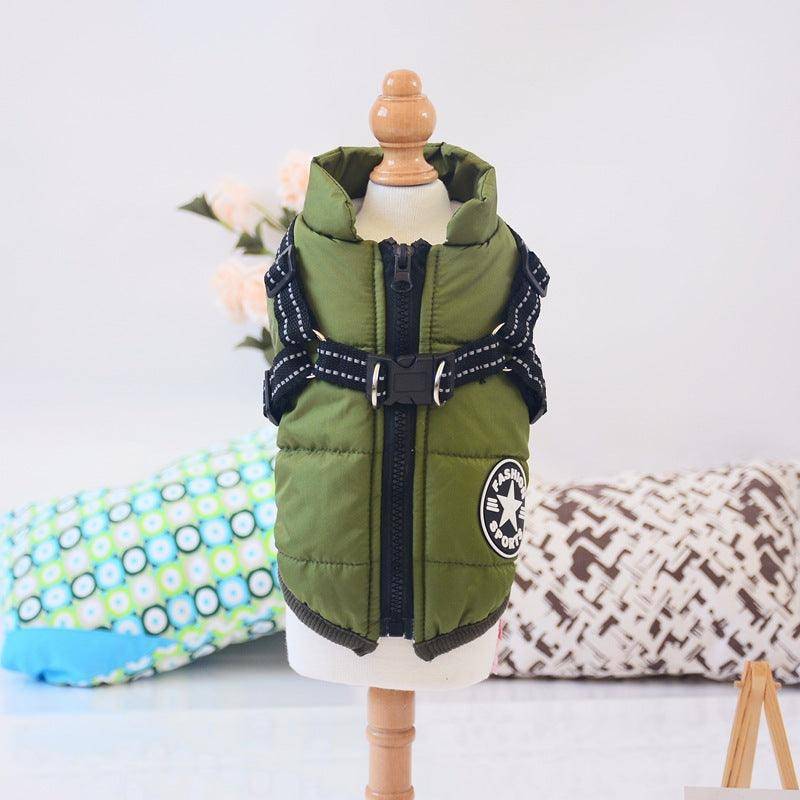 Winter Adventure Dog Coat: Waterproof, Harness-Compatible, And Stylish Pet Clothing