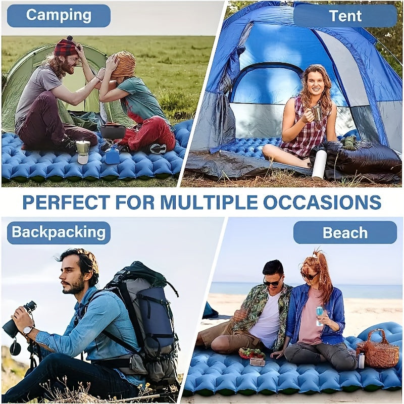 Double Self-Inflating Sleeping Pad with Pillow