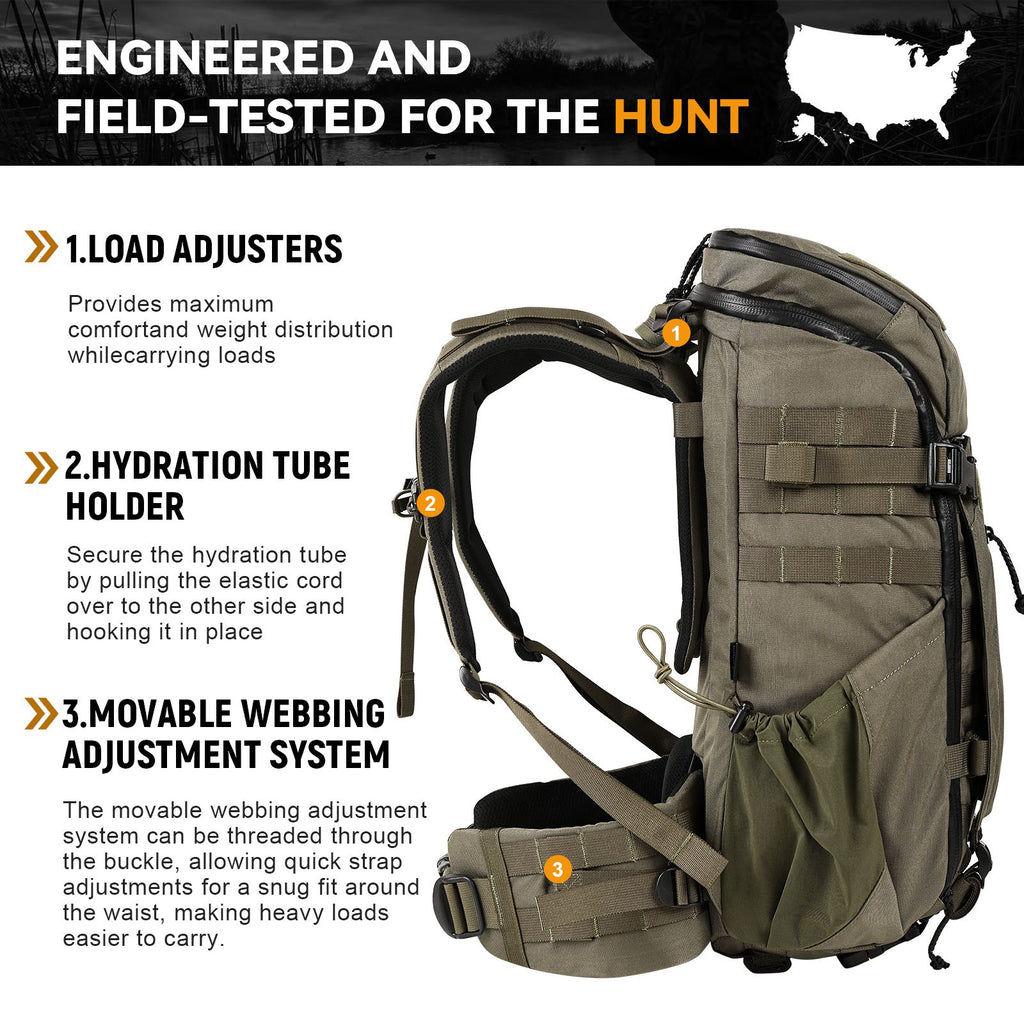 Hunting Backpack with Rifle/Bow Carry System-4
