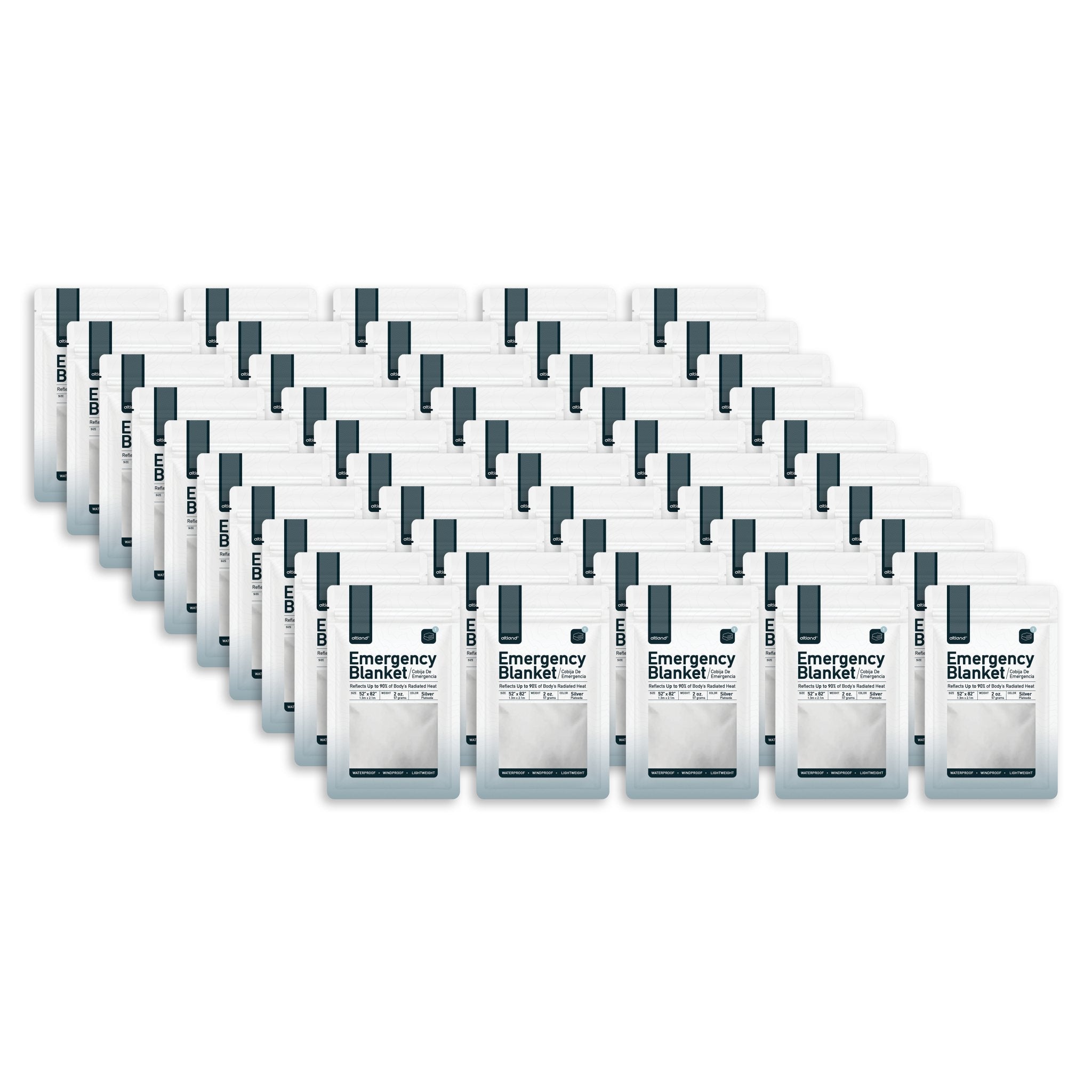 50 Pack of Emergency Blankets