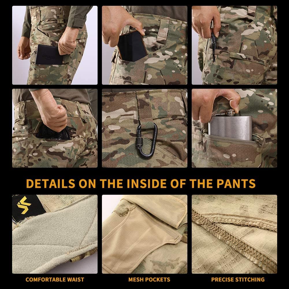 Combat Tactical Waterproof Wear-resistant Camo Shorts - G4-2