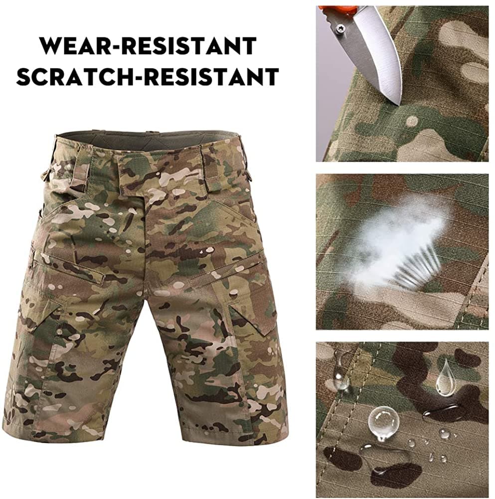 Combat Tactical Waterproof Wear-resistant Camo Shorts - G4-3