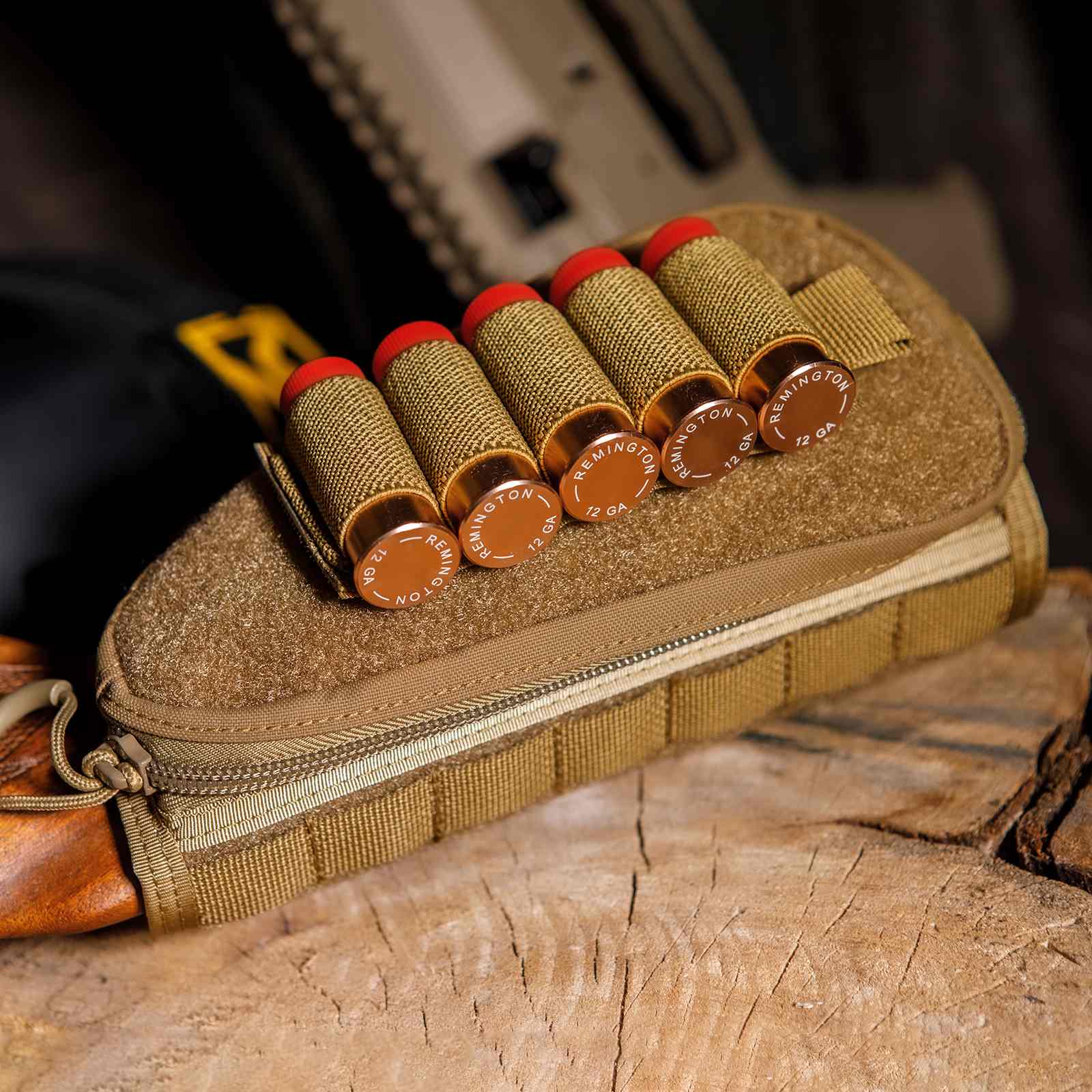 Tactical Gunstock Pouch Buttstock Shotgun Rifle Shell Holder-2