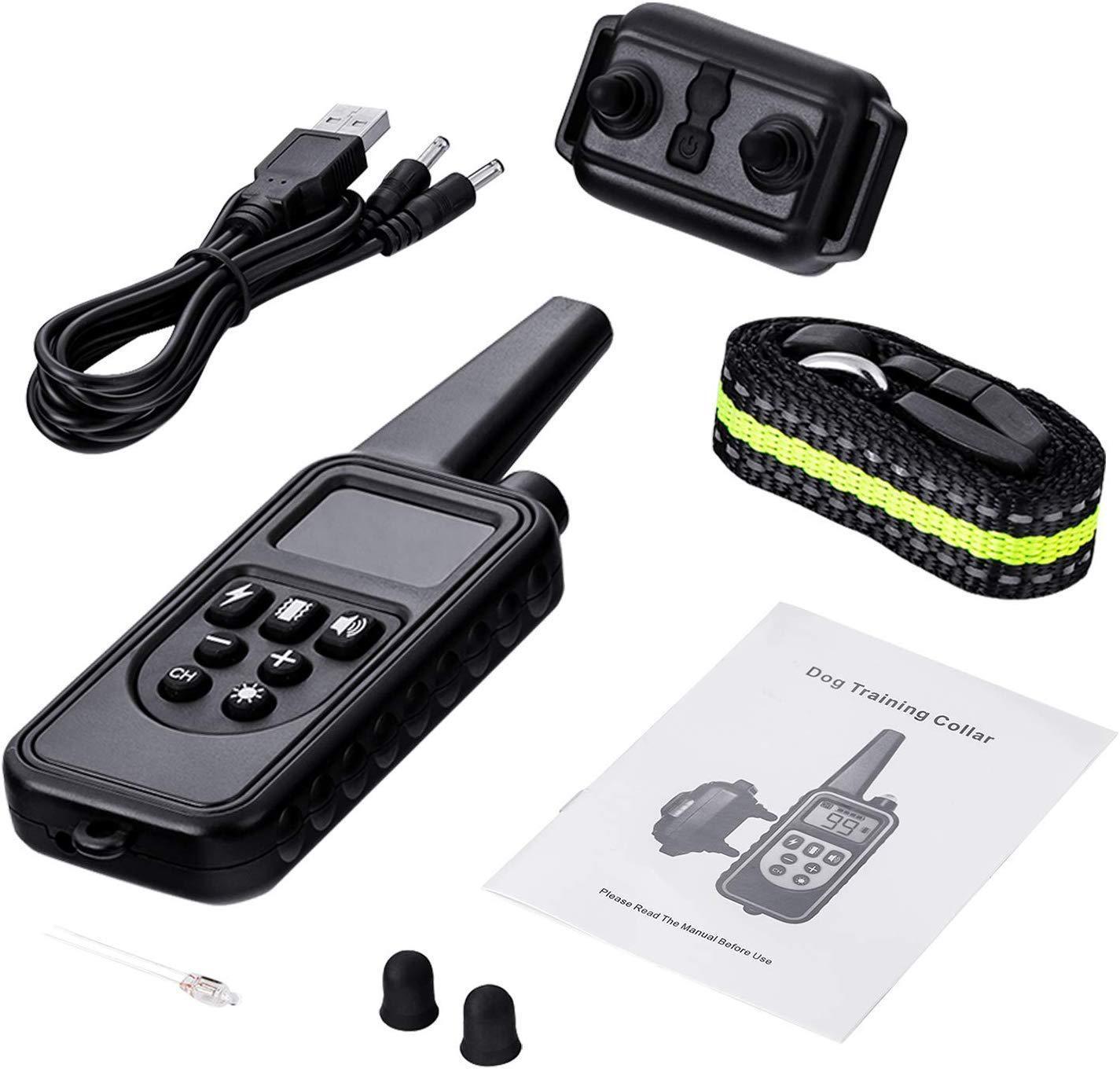 800M Waterproof Dog Training Collar With Adjustable Levels And 3 Training Modes