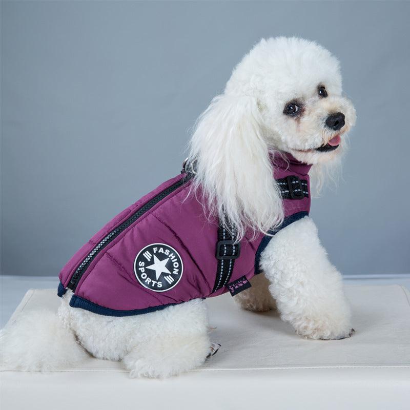 Winter Adventure Dog Coat: Waterproof, Harness-Compatible, And Stylish Pet Clothing