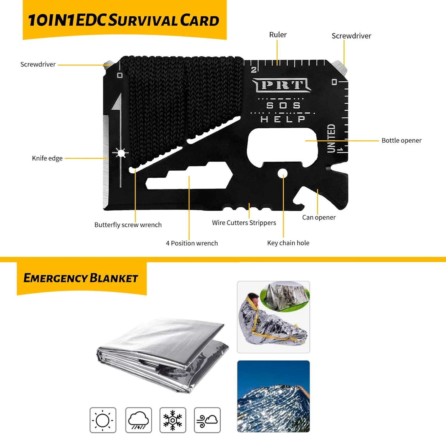 VOTAGOO® Emergency Survival Gear Kits 60 in 1-2