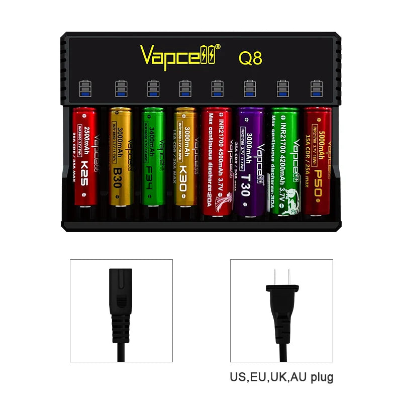 Vapcell Q8 8 Slot Charger