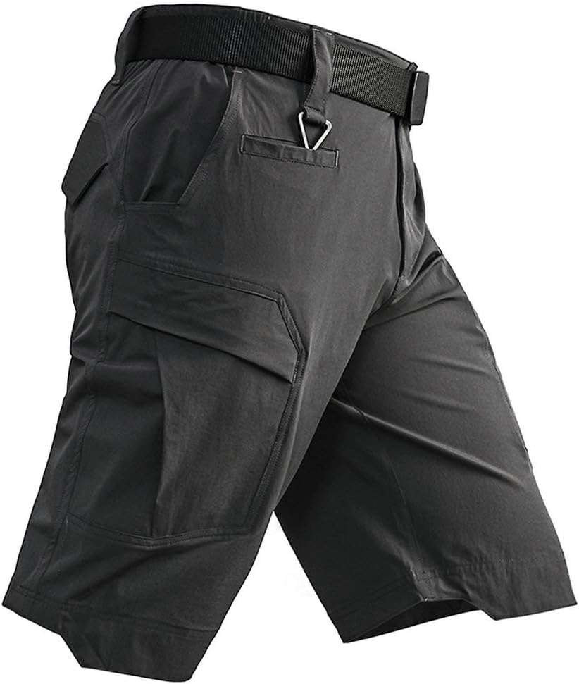 Men's Tactical Cargo Shorts Lightweight Waterproof Ripstop Summer Casual Hiking Pants-2