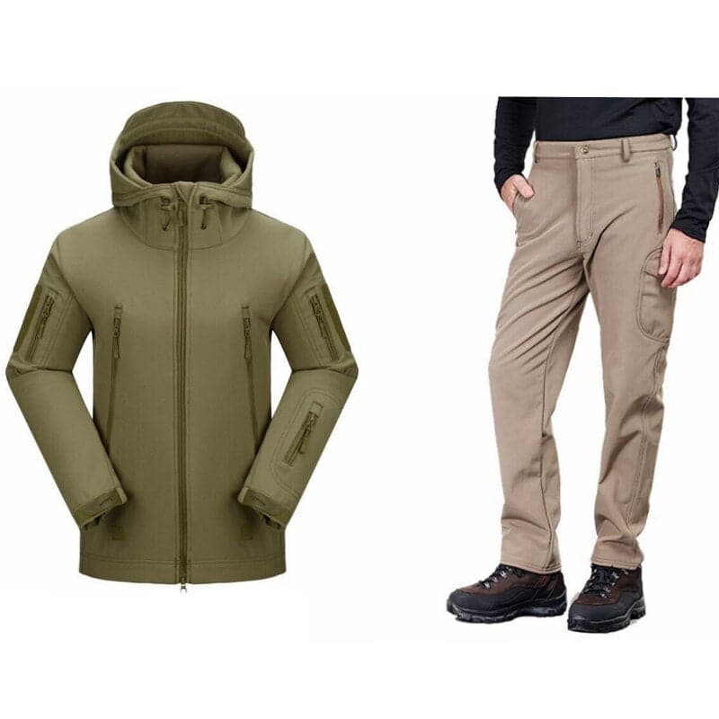 Hiking Fishing Python Softshell Fleece Lined Tactical Suit-8