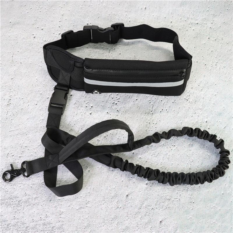 Ultimate Hands-Free Dog Leash Belt With Bungee Leash, Phone Pocket, And Water Bottle Holder