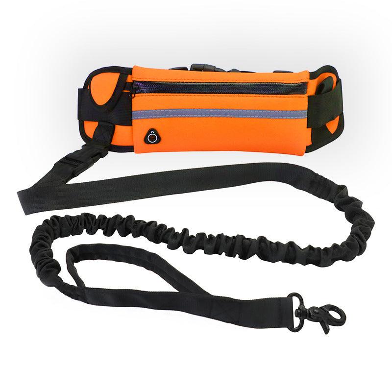Ultimate Hands-Free Dog Leash Belt With Bungee Leash, Phone Pocket, And Water Bottle Holder