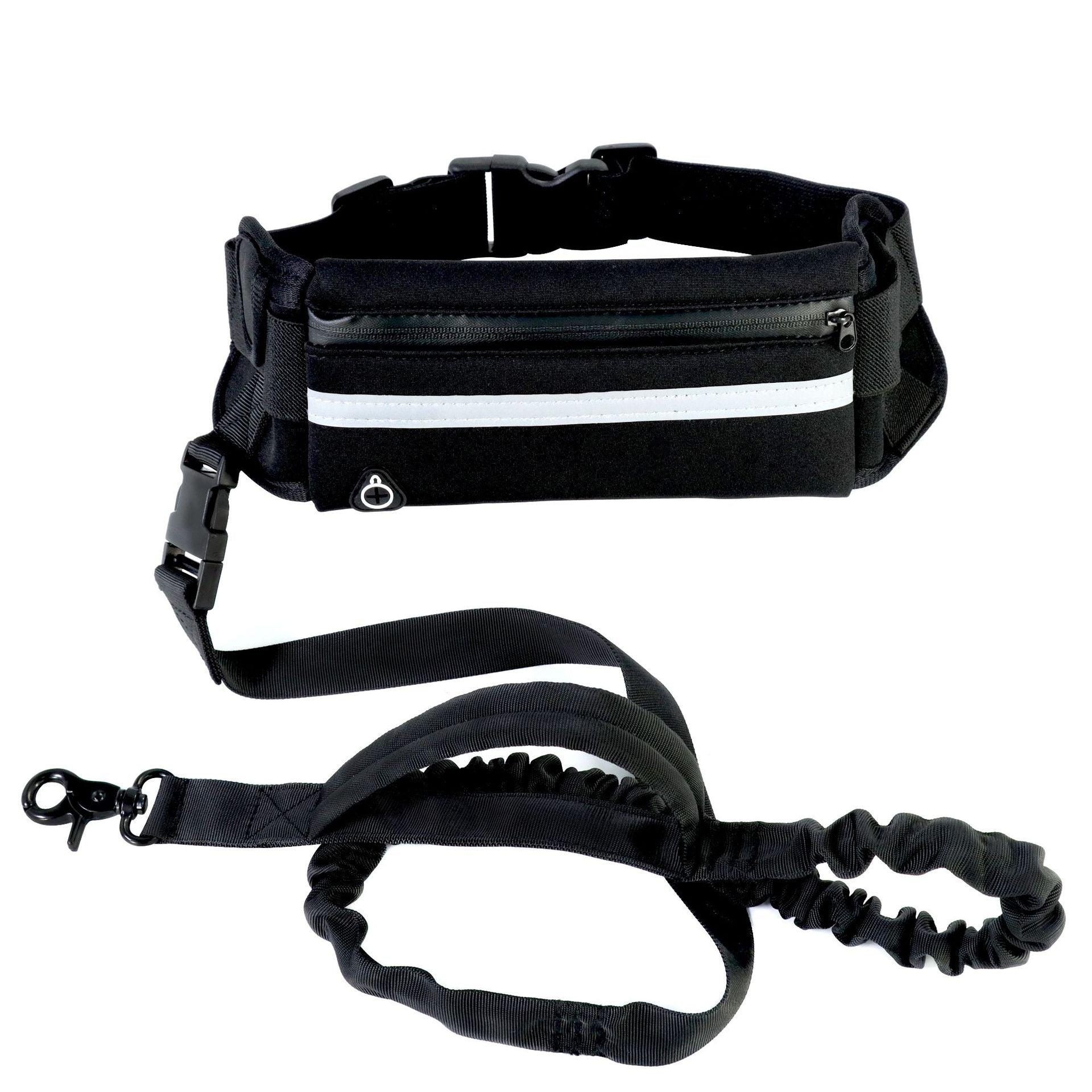 Ultimate Hands-Free Dog Leash Belt With Bungee Leash, Phone Pocket, And Water Bottle Holder