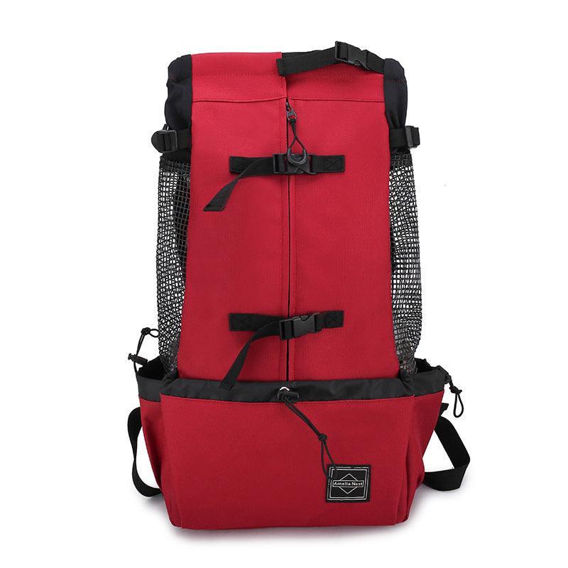 Double Shoulder Portable Pet Dog Carrier Backpack - Travel In Style With Your Furry Friend!