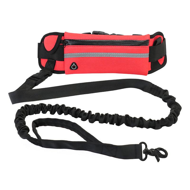 Ultimate Hands-Free Dog Leash Belt With Bungee Leash, Phone Pocket, And Water Bottle Holder